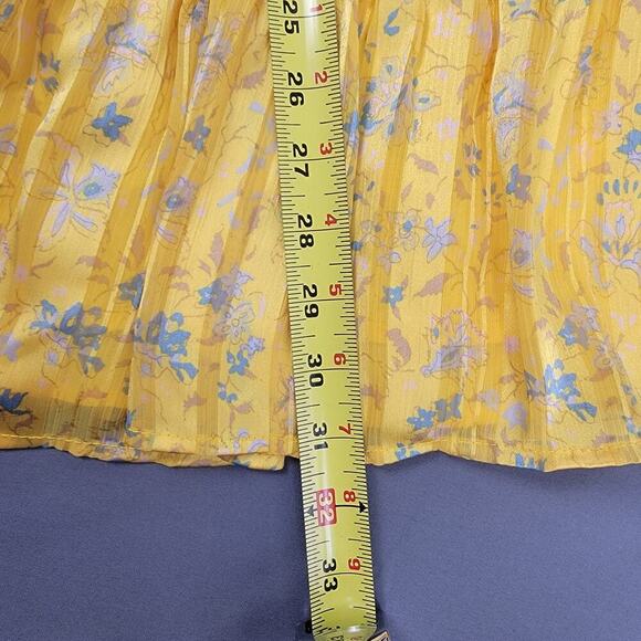 Urban Outfitters Tiered Mini Dress Small Crinkle Floral Boho Chic - Picture 7 of 7